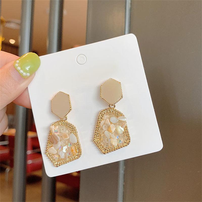 New Geometric Dangle Earrings For Woman Fashion Korean Jewelry Temperament Girl's Daily Wear Earrings