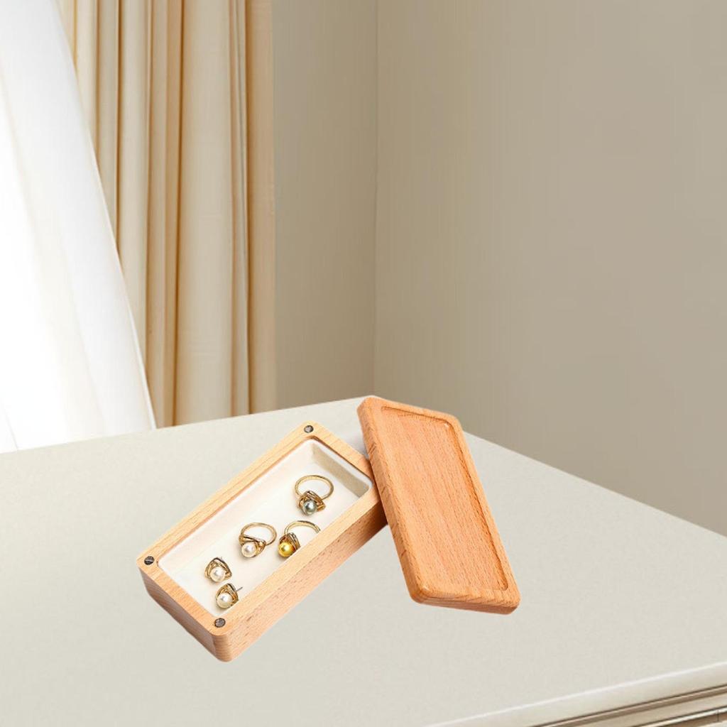 Hölzerne Schmuckschatulle zur Aufbewahrung von Halsketten und Ohrringen Reiseetui Armbänder Handwerk