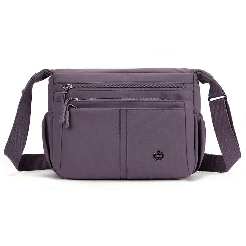

Женская многосекционная сумка через плечо, сумка-кроссбоди, легкая нейлоновая сумка для мамы фиолетовый