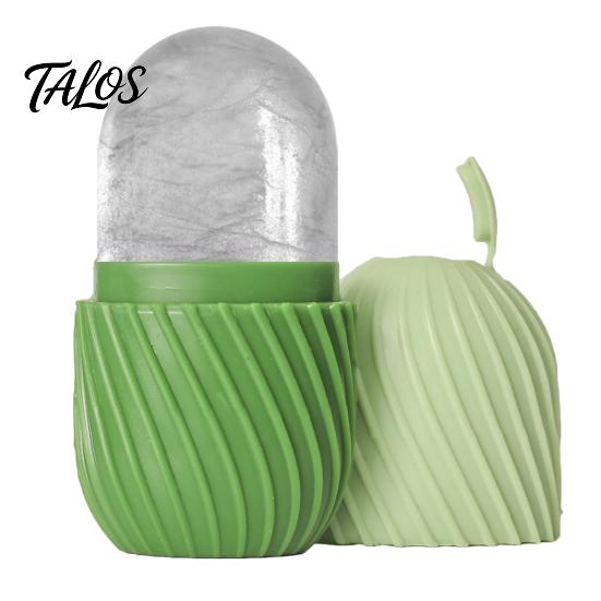 Ice Roller for Face, Silicone Ice Mold with Facial Massager, Pore Tightening Cold Compress Tool for Redness Relief, Portable Skincare Ice Cube Tray