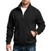 Felpa con mezza zip pesante da uomo, vestibilità ampia per calore e sport casual