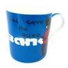 Les Trésors De Lily [K3516] - Porcelain Mug 'Banksy' Blue (God Save the Quee) - 90x85 Mm