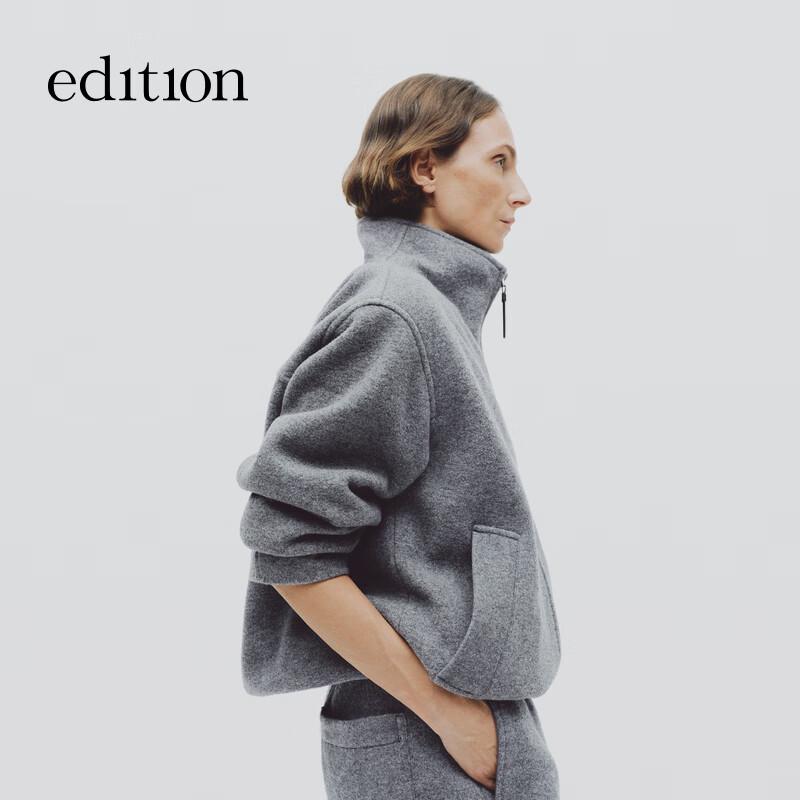 editionE+ 2025 Winter Wool Blend Sport Sweatshirt Jacket