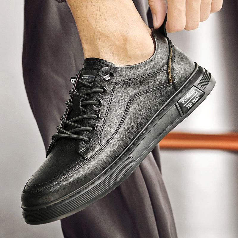 Men's No-Tie White Casual Sports Shoes - Autumn Soft Sole Fashion Sneakers