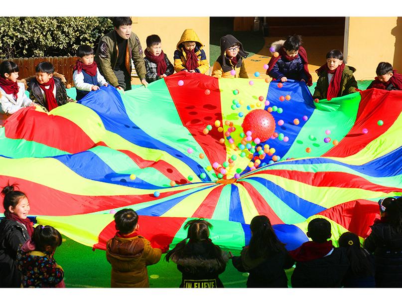 Rainbow Parachute for Kids: Early Education Game & Sensory Training Equipment for Outdoor Activities and Team Building