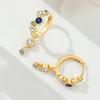Simple Heart Cross Earrings For Women Fashionable Gold Elegant Jewelry Gift