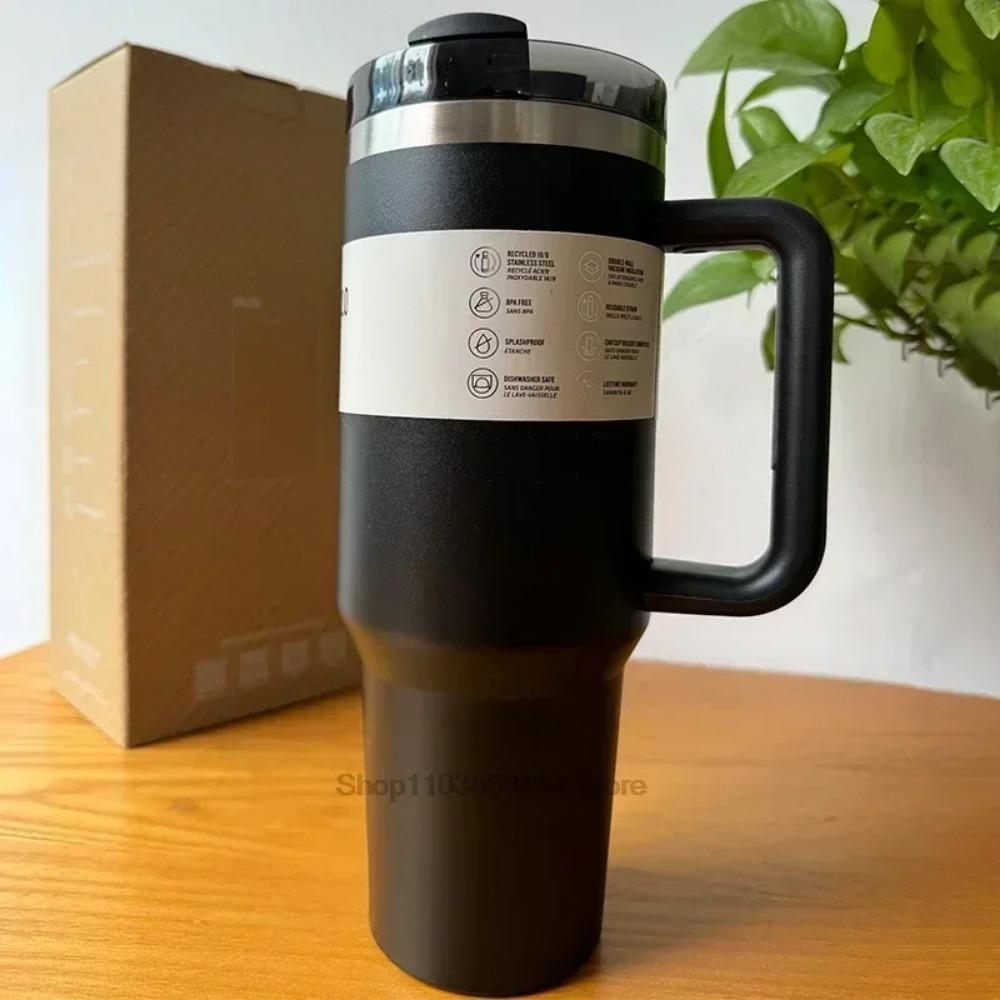 2025 Large Capacity 40Oz Stainless Steel Vacuum Flask - Insulated Tumbler Cup with Lids and Straws, Perfect for Travel