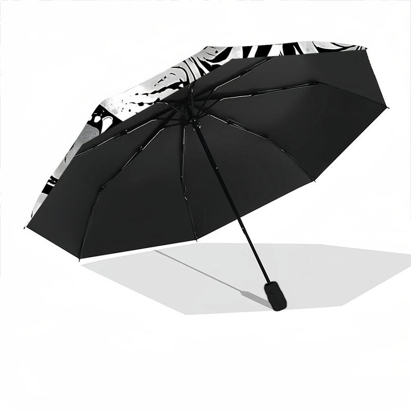 1pc Tiger Wildcat Auto Open/close Leisure Umbrella, 8-Rib sturdy structure, Portable Travel Umbrella, Parties, Everyday Use, Outdoor Accesso