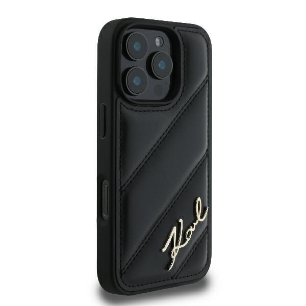 Karl Lagerfeld Klhcp16Lpqdsmgk Iphone16 Pro 6.3 Czarny/Black Hardcase Quilted Signature