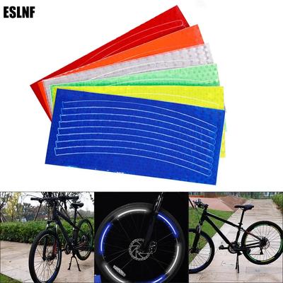 5 Pieces Bicycle Reflective Tape Bike Reflective Stickers Crack Resistant High Reflective Index Highly Reflective Material