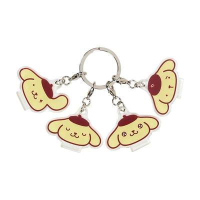 Porte-clés acrylique 4 pièces Sanrio Pompompurin ( visage ) NOUVEAUX personnages Sanrio