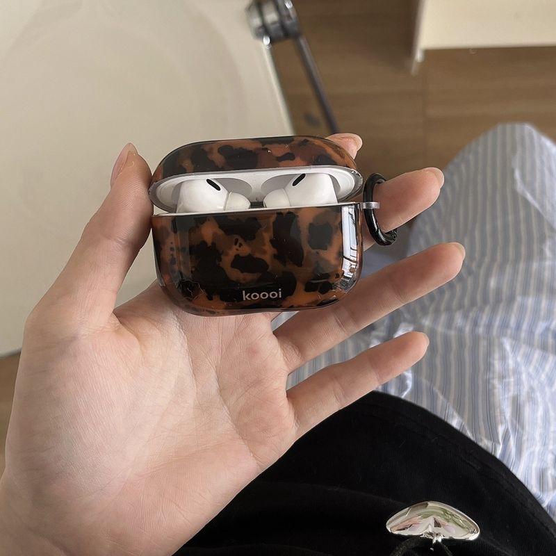 

Case Wireless Bluetooth Drop-Resistant Huaqiang North Yue Tiger 5 Generation Anti-Lost New Arrival Headset Protective Case 3 Generation 4 Generation Apple Airpods Pro Amber protective sleeve + ring