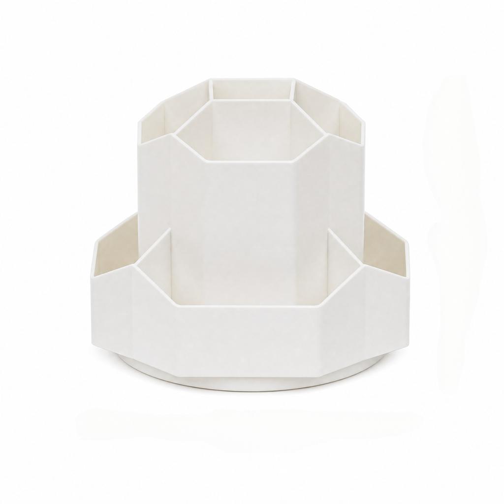 Large Capacity Plastic Rotating Pencil Holder for Pens and Desk Organization