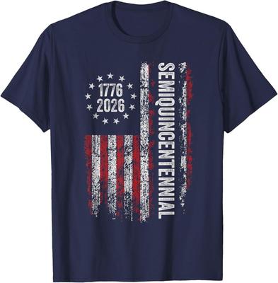 Amerika Yarı Beş Yüzüncü Yıl 4 Temmuz 1776 2026 Amerika'nın 250 Yılı Unisex Tişört