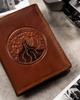 Large men's leather wallet with embossed zodiac sign - Peterson