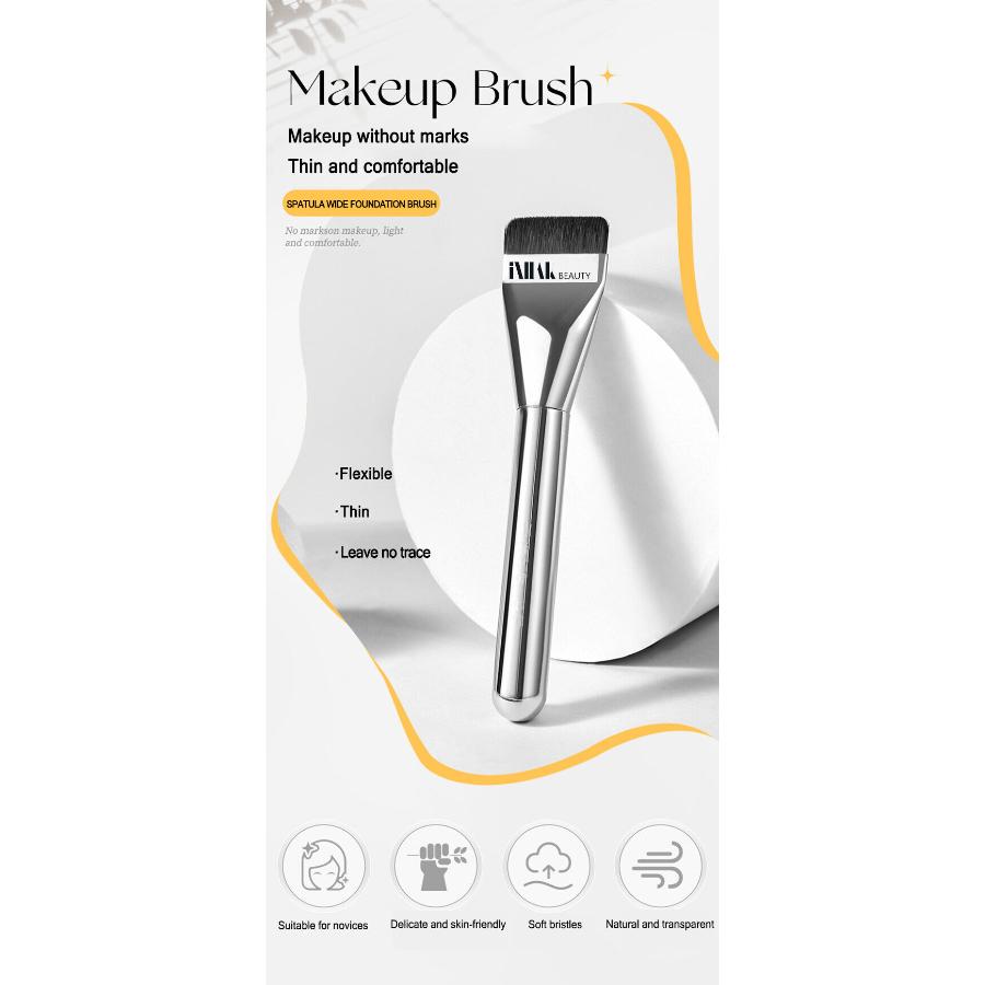 INHAK Spatula Wide Foundation Brush for Flawless Liquid Cream Makeup Default Title