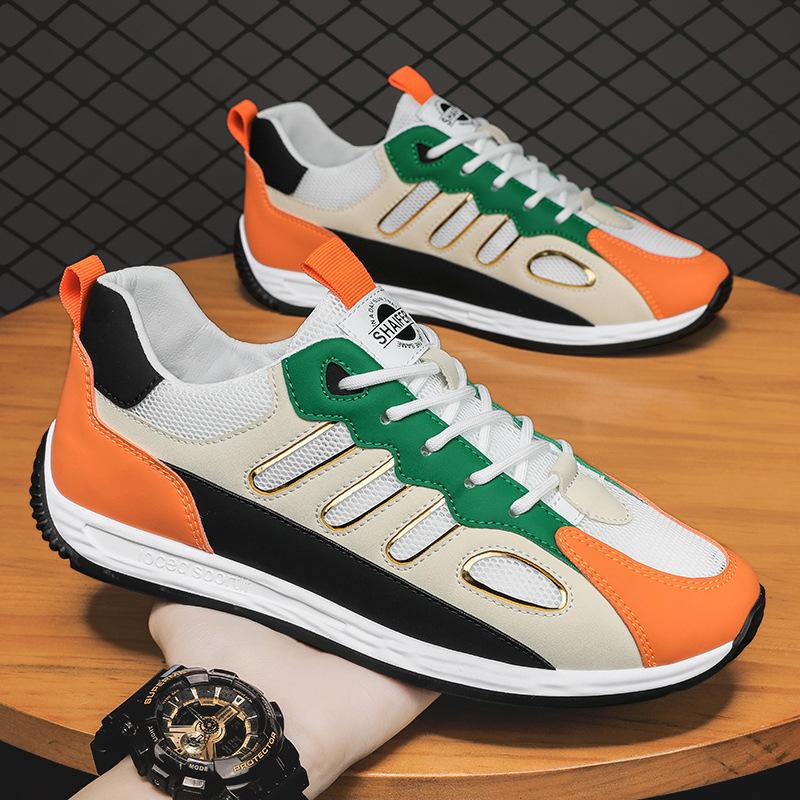Men's shoes 2025 autumn new mesh breathable Forrest Gump shoes platform wear-resistant sports and leisure shoes dad shoes skateboard shoes