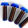 1 PC Various Color M5 X 8 9 10 12 14 16 18 20 25mm GR5 Titanium Alloy A2 Mushroom T25 Torx Head Screw Bolt for Bike DIY