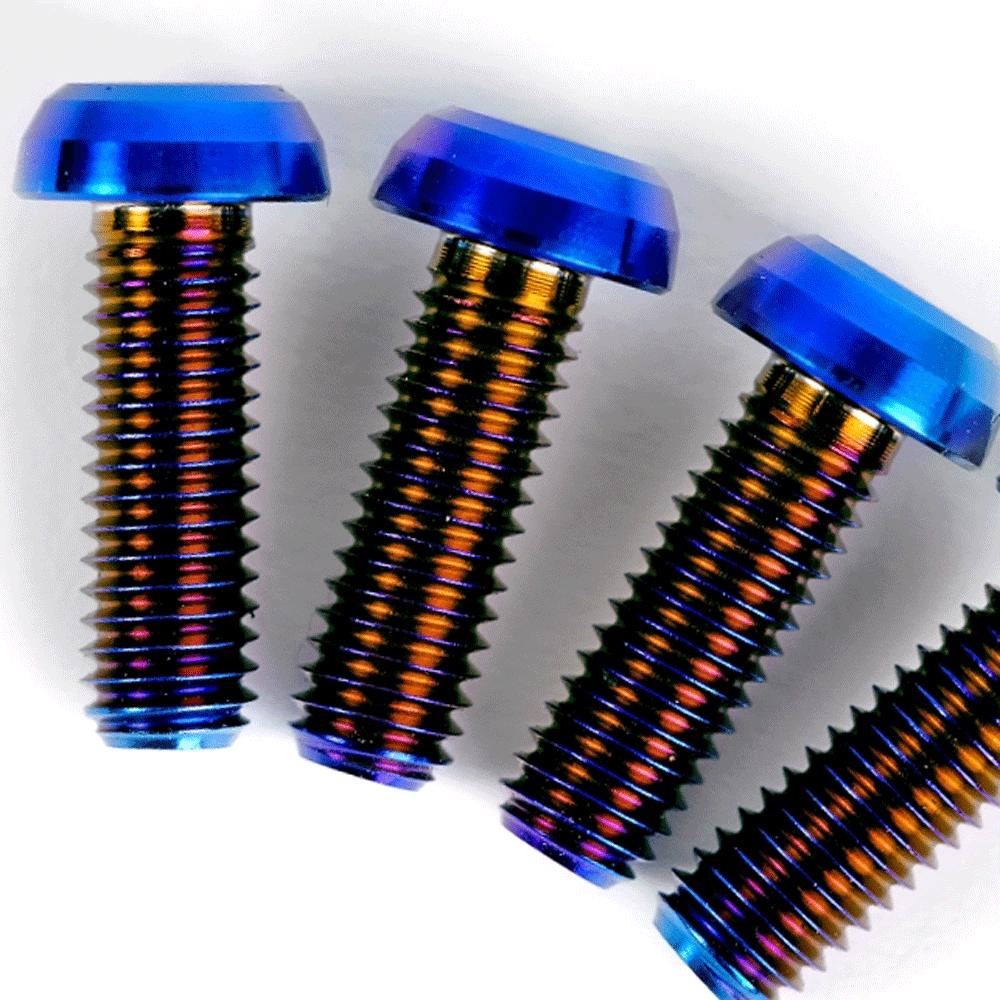 1 PC Various Color M5 X 8 9 10 12 14 16 18 20 25mm GR5 Titanium Alloy A2 Mushroom T25 Torx Head Screw Bolt for Bike DIY