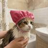 Reusable Pet Shower Cap Adjustable Waterproof Headgear Premium Bath Ear Covers  Dog