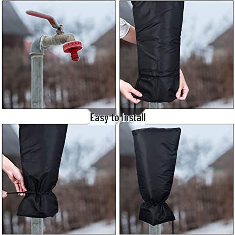 Outdoor Winter Faucet Anti-Freeze Protective Cover for Water Pipe Insulation