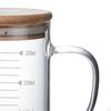 Cup Glass with Scale, Household Heat Resisttant Clear Water Pitcher lid,