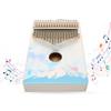 Shanrya Kalimba Thumb Piano 17 Keys Alloy Steel Bar Stress Relief Family Easy Operation