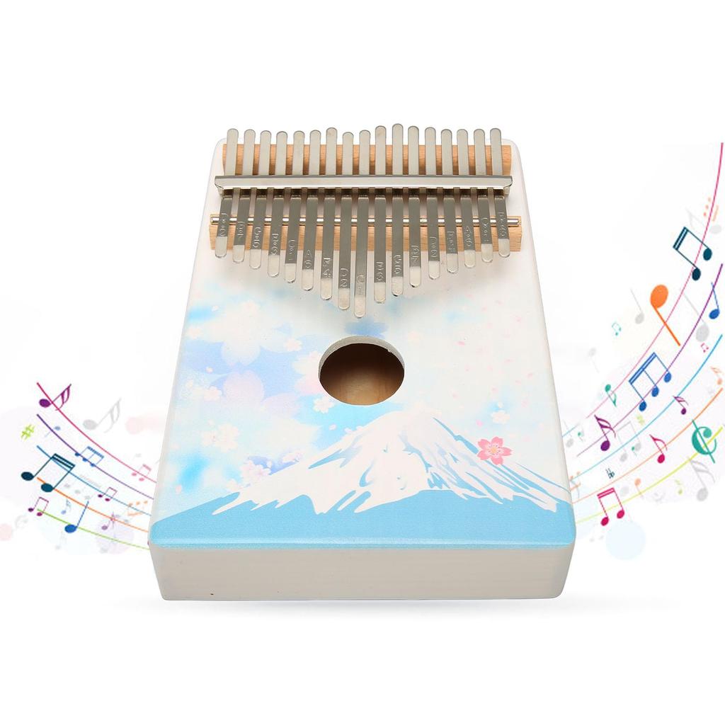 Shanrya Kalimba Thumb Piano 17 Keys Alloy Steel Bar Stress Relief Family Easy Operation