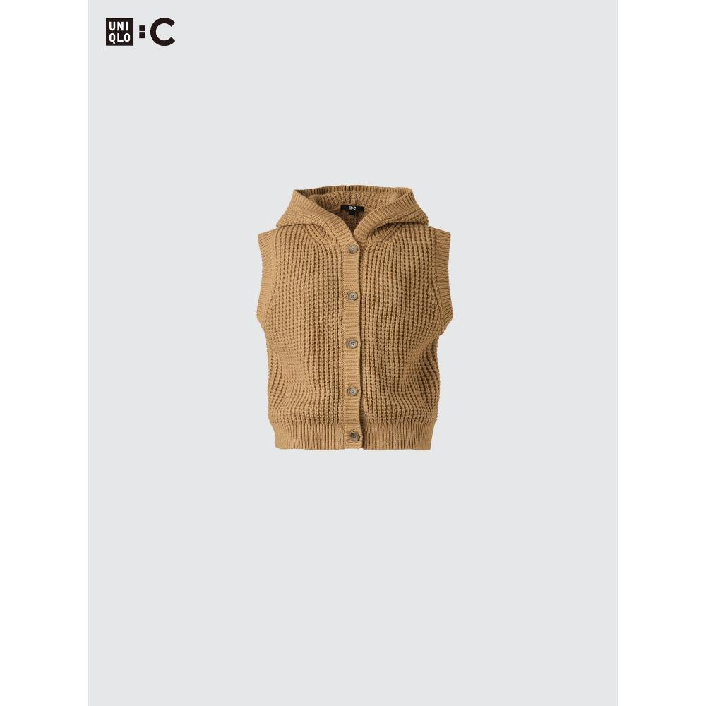 Uniqlo Waffle Knit Hooded Vest