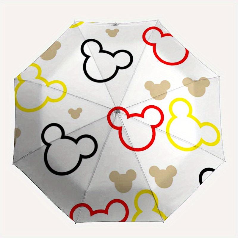 1pc Mickey Mouse Design Automatic Folding Umbrella with 8 Iron Ribs,Portable Sunshade for Men and Women,Perfect Gift  yy250731138