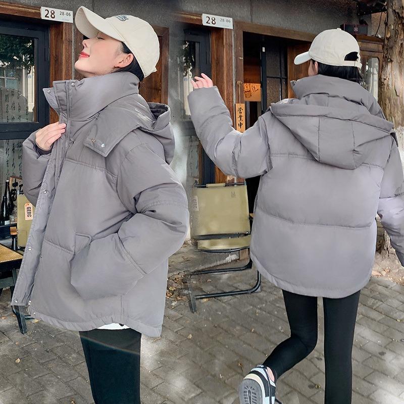 Loose Bread Clothes Casual Short Down Cotton Clothes Female Couples Thickened Niche Design Thickened Cotton Clothes Jacket