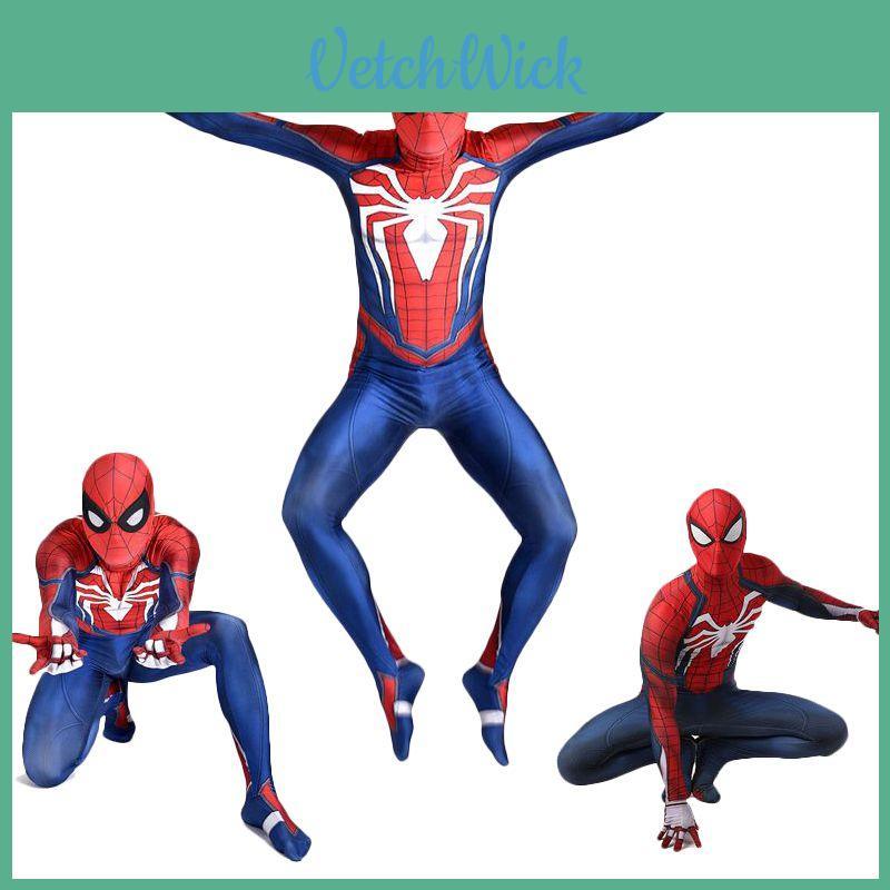 Ps4 Insomniac Spider-man Cosplay Costume 3d Print Adult Kids Spidey Zentai Suit With Exquisite Workmanship And Breathable Lycra Material