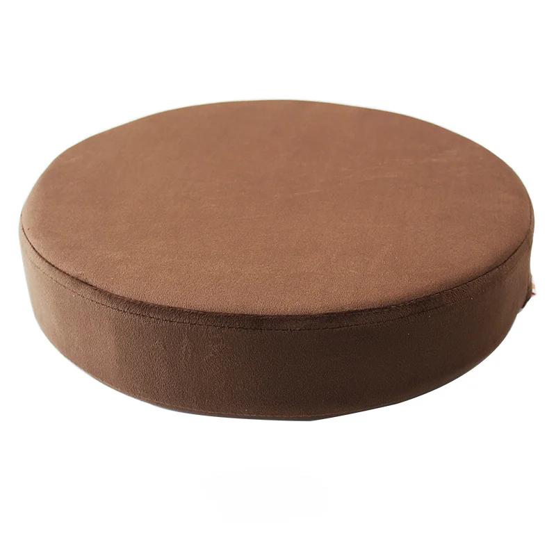 35/40/45/50cm Round Chair Cushion Memory Cotton Office Anti-slip Velvet Anti-fouling Cushion Home Thicken Soft Back Pillows