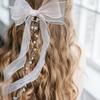Glinting Bowknot Hair Jewelry Queen Headdress Hair Tie for Pageant Proms Bridal Wedding Bridal Wedding Headwear
