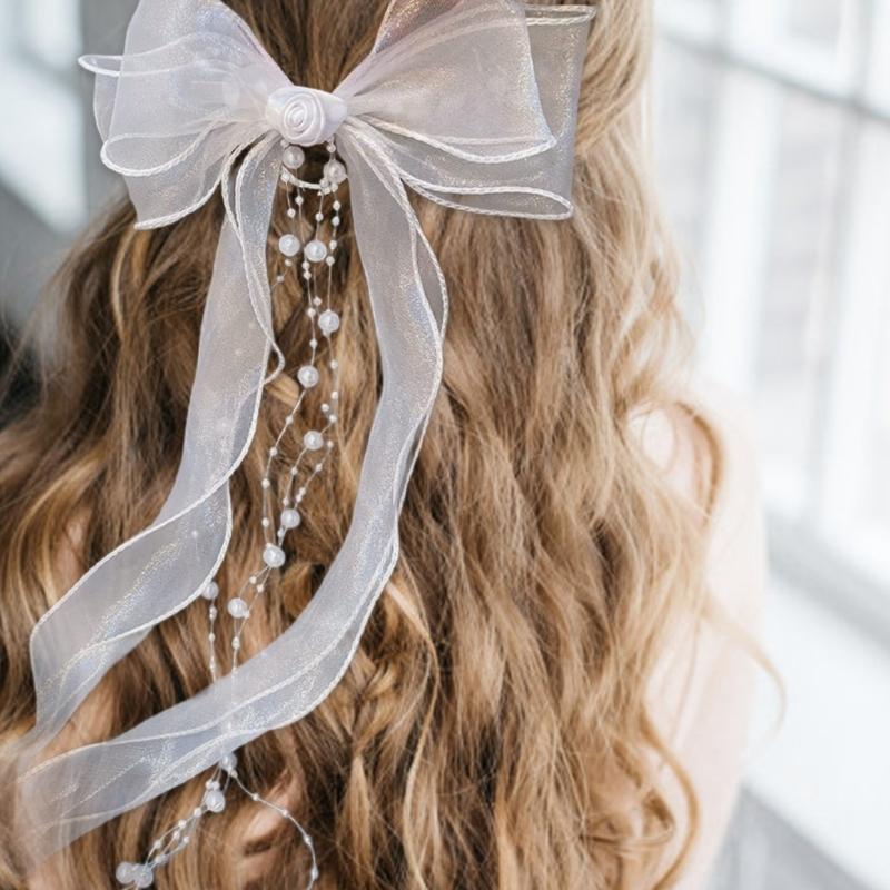 Glinting Bowknot Hair Jewelry Queen Headdress Hair Tie for Pageant Proms Bridal Wedding Bridal Wedding Headwear