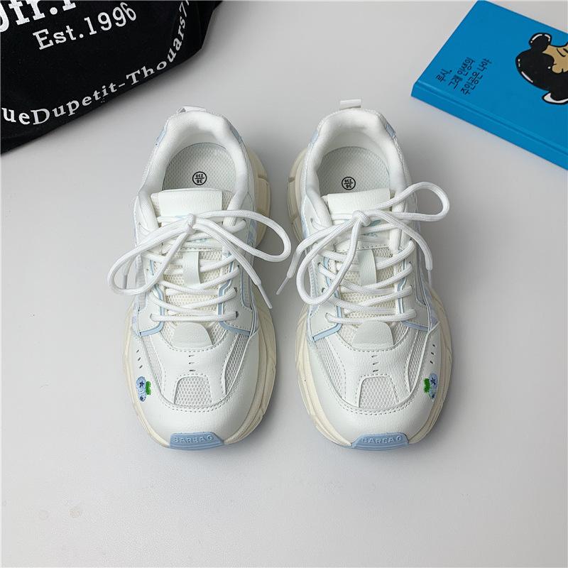 Autumn mesh breathable dad shoes women's 2025 new original niche lightweight thick-soled fashion foreign casual shoes