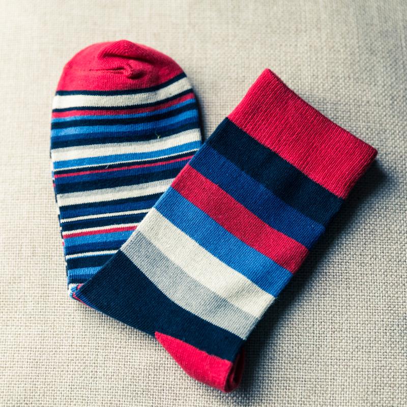 New Arrival High Quality Combed Cotton Men Polka Dot Strip Happy Socks  Color  Designer Casual Novelty Dress Business