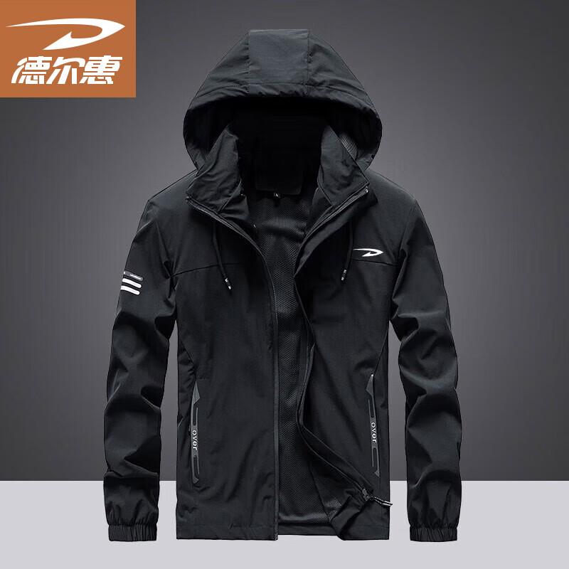 

Deerhui Men s Hooded Casual Windproof Jacket M