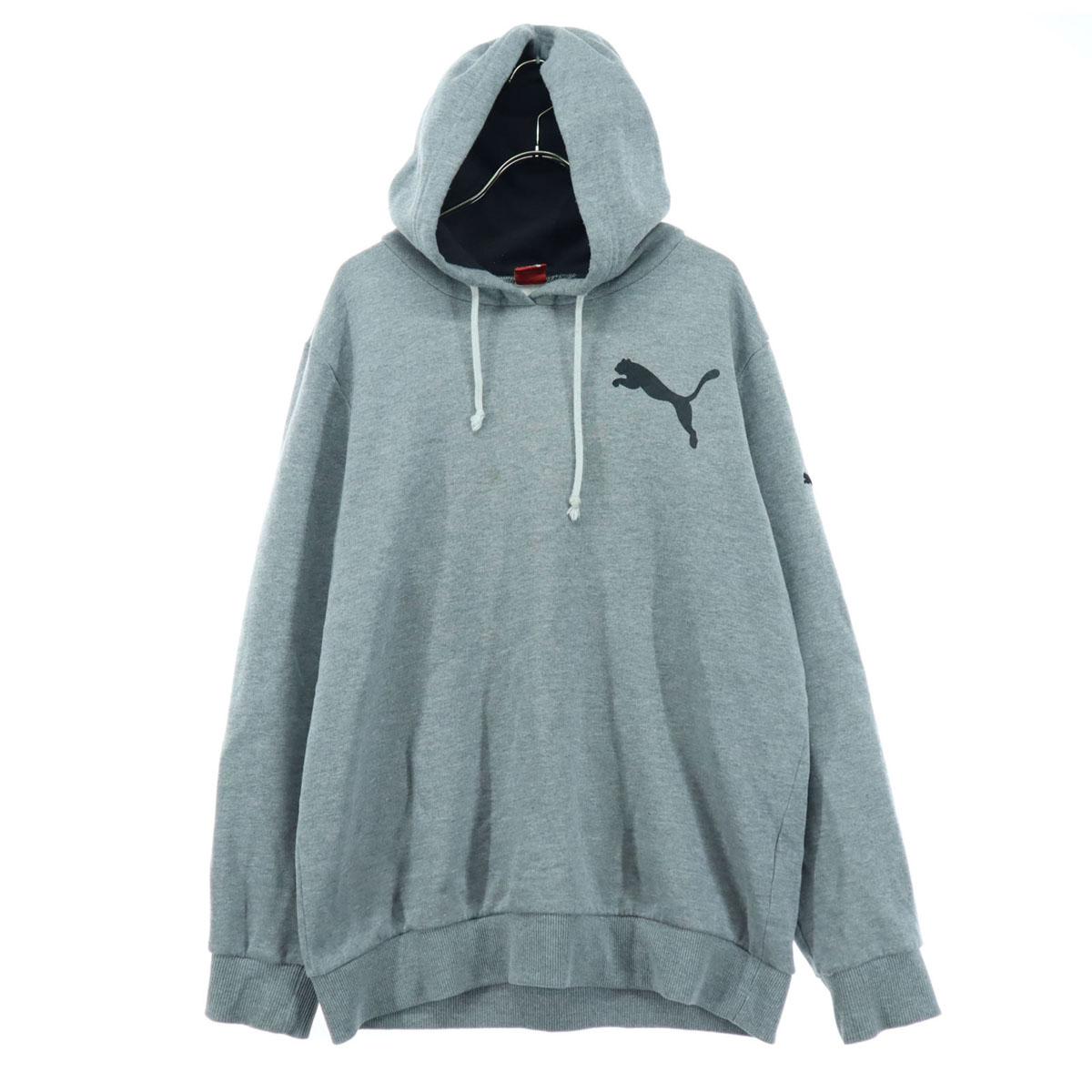 

PUMA one point Long sleeve Zip hoodie O gray Men s Used