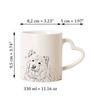 Finnish Lapphund, Finnish Lapponian Dog - Cup with a Dog, Adorable Cup with a Heart-shaped Handle, Universal Gift from the Art-Dog Brand