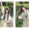 Hanfu sako ve stylu čínské dynastie Tchang, vyšívaný kabát Tang Bei Zi a sukňový komplet pro ženy