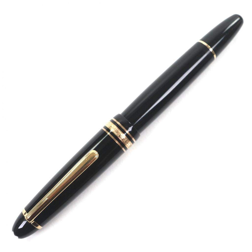 Great MONTBLANC fountain pen Meisterstück 147 Traveler white star black 14K mens Used