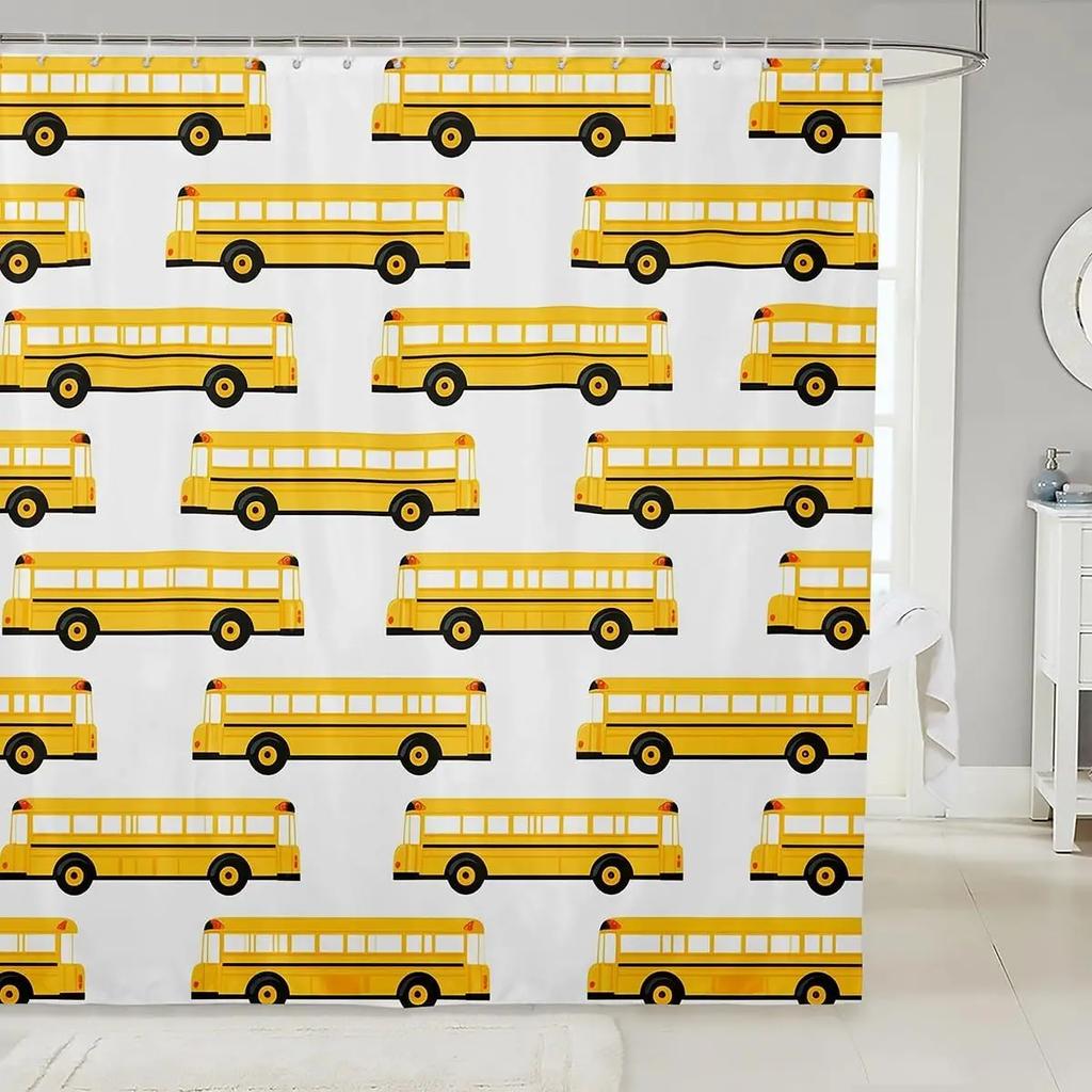GAEDog Print Shower Curtain for Boys Girls Kids Cute Dog Print Bath Curtain, Kawaii Golden Retriever Decor Bathroom Decor, Lov