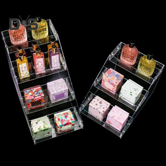 Transparent Acrylic Display Stand Multi-layer Strong Load-bearing Easy Assembly Perfume Organizer Versatile Display Stand Shelf