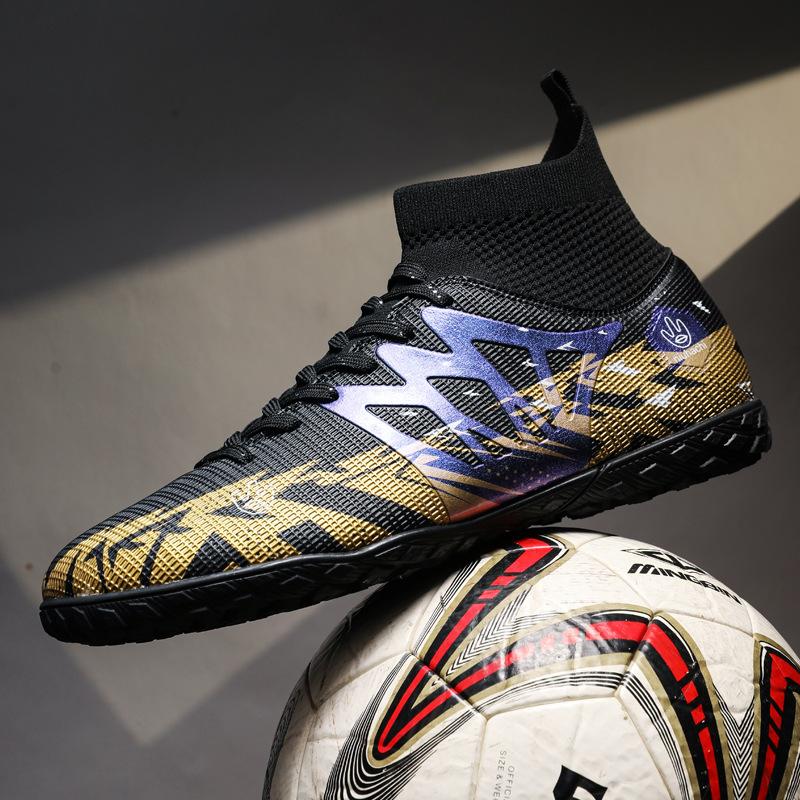 

Amazon men s autumn high-top broken nails seamless fly weaving student children boys professional training football 45