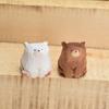 Handgeschnitzte Bärenfigur aus massivem Holz Mini Dekoration für Zuhause Kaffeetisch Geschenk für Tierkunstsammler