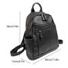 Ganzlederrucksack Schwarz Rindsleder Mode Vielseitiger weicher Leder Damenrucksack Damentasche