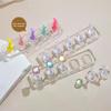 5 Grid Non-Magnetic Acrylic Nail Stand False Nail Display Stand Tips Holder For Cat Eye Gel Press On Nails Display Rack Practice