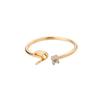 Tiny Initial Letter Rings For Women Stainless Steel A-Z Letters Adjustable Ring Female Christmas Aesthetic Jewelry