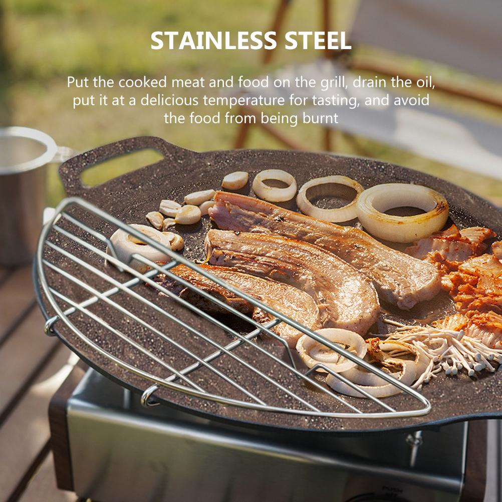 Small Half Round Cooling Rack 304 Stainless Steel Grill Rack Food Cooling Rack Food Strainers Anti Scorching Grill Racks